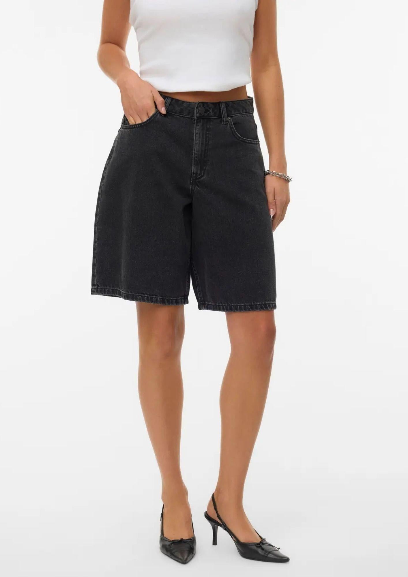 Vero Moda Bermuda Donna Nero Denim 10342092 Black Denim VERO MODA 