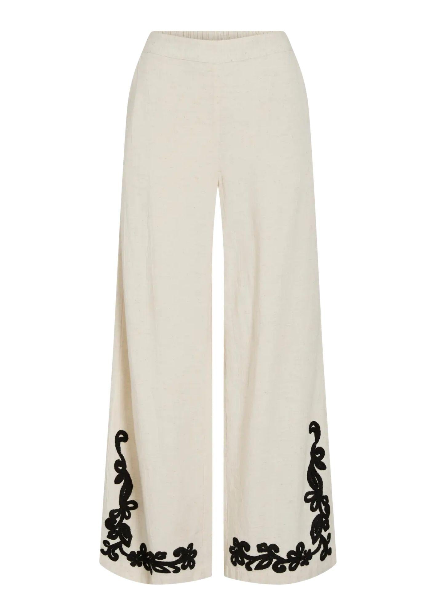 Vila Pantalone Donna Polli Bianco 14113255 Super Light Natural VILA 
