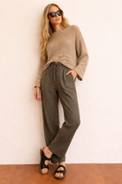 Emme Marella Pantalone Donna Emmsauna Verde Militare 2615131232200 008 EMME MARELLA 