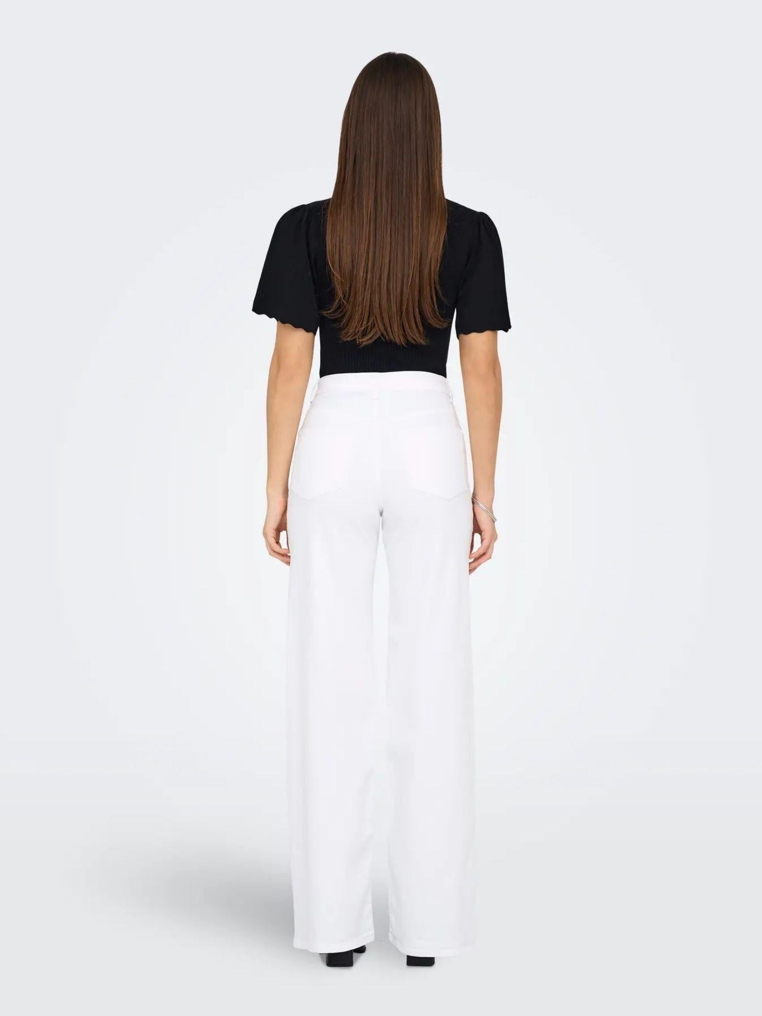 Only Jeans Donna Bianco Wide Fit Onlmadison 15310632 White ONLY 
