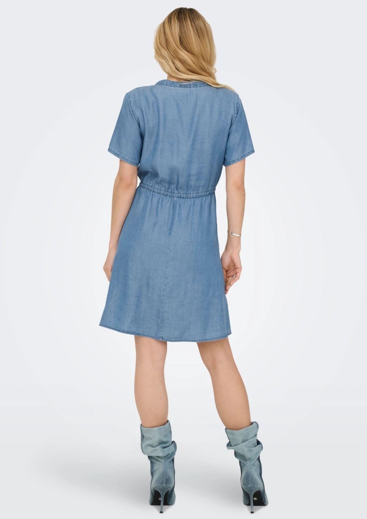 Jacqueline De Yong Vestito Donna Jasper Blu Denim Medio 15366472 Medium Blue Denim JACQUELINE DE YONG 