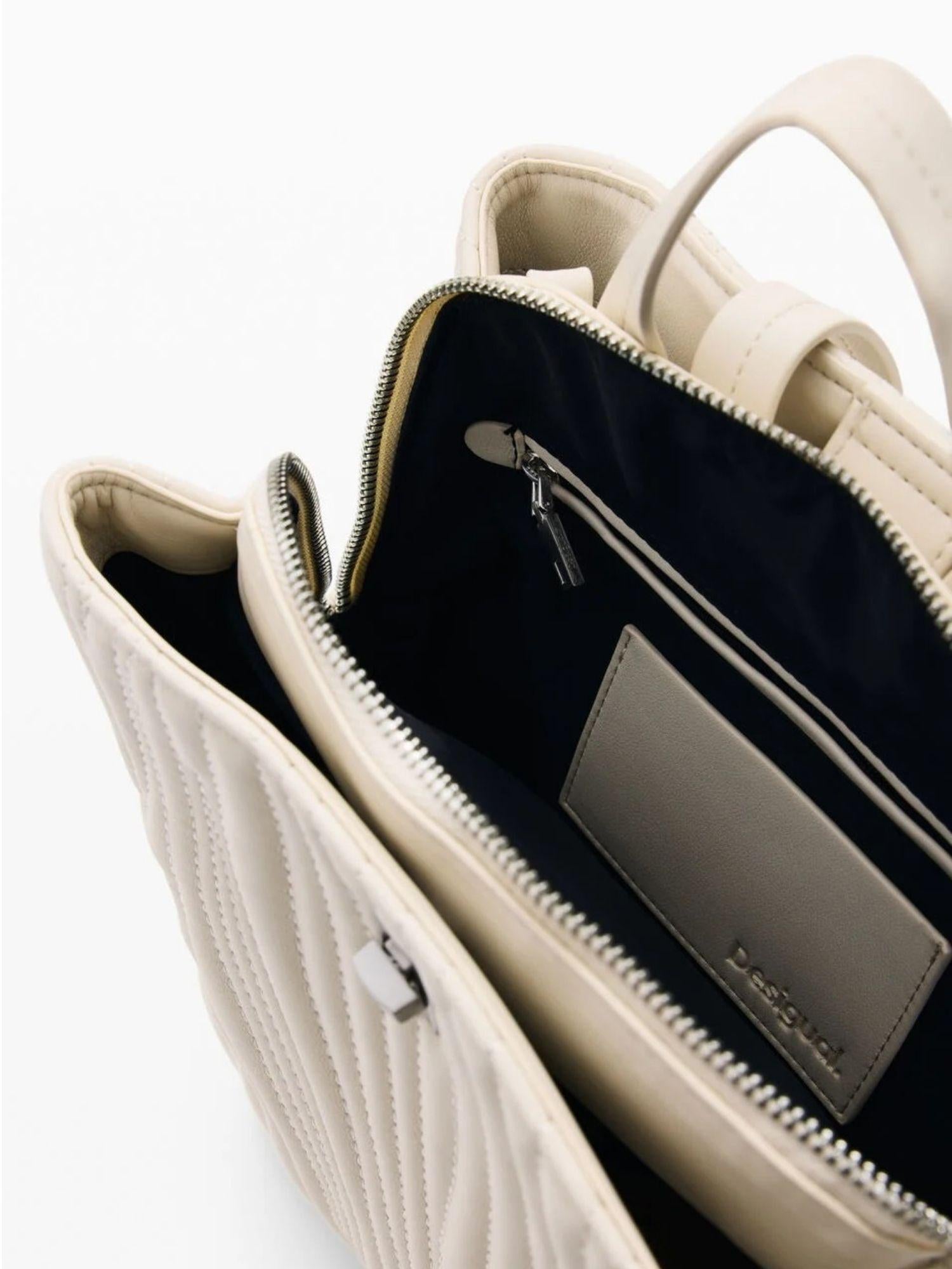 Desigual Zaino Donna Backhelium Mini Ecru Bianco 26SAKP41 1008 DESIGUAL 