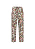 Musa Women's Pants White Green Floral Print