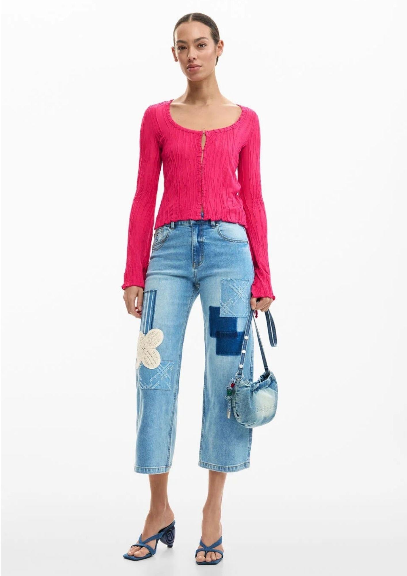 Desigual T-Shirt Donna Bucarest Rosa Shoking 26SWTK19 3002 DESIGUAL 