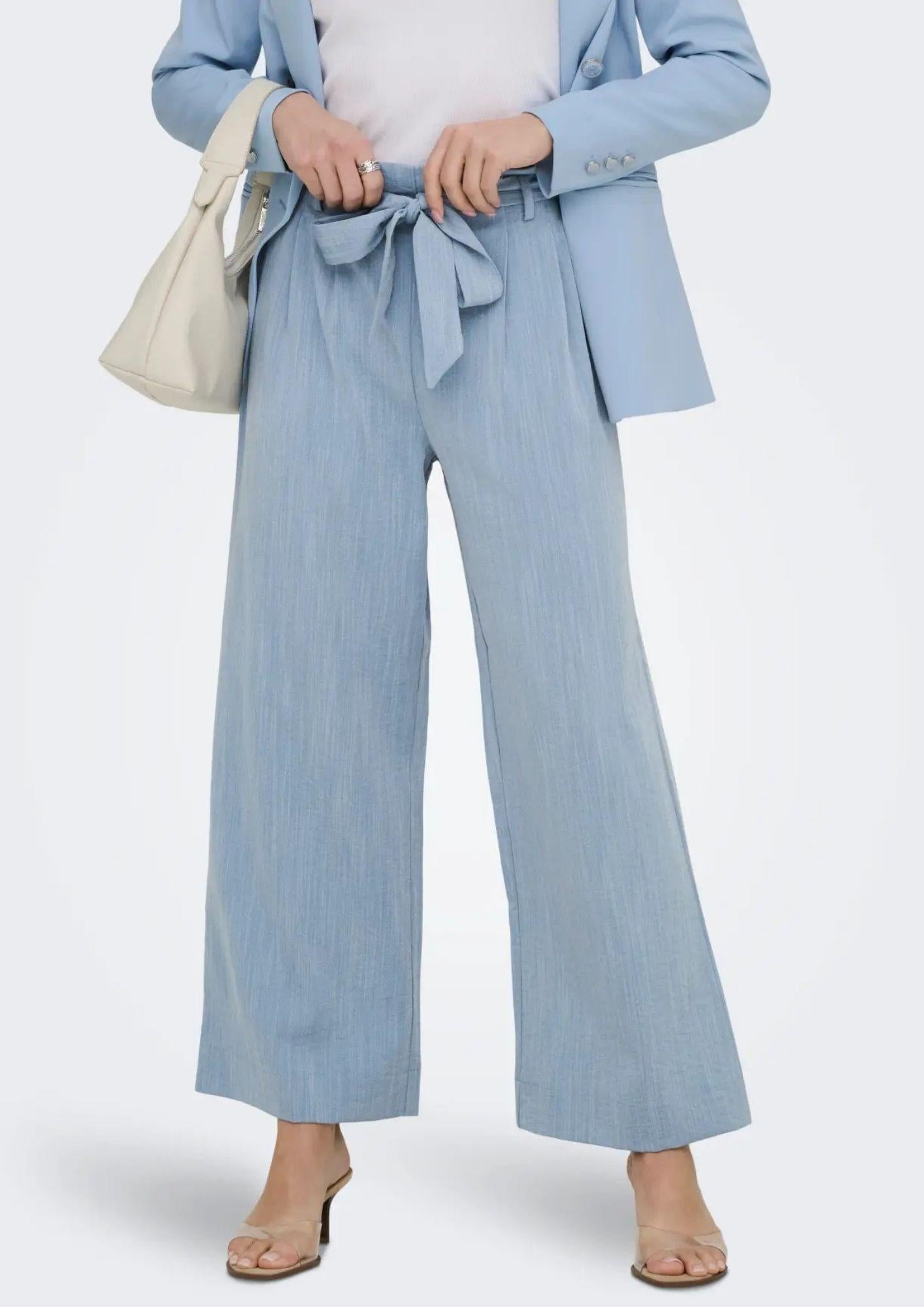 Only Pantalone Donna Marsa Blu Denim Sbiadito Melange 15269628 Faded Denim MELANGE ONLY 