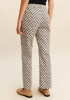 Emme Marella Pantalone Donna Emmclassi Bianco Lana FAntasia Geometrica 2615131201200 001 EMME MARELLA 