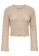 Only Pullover Donna Elke Beige 15363049 Oxford Tan ONLY 