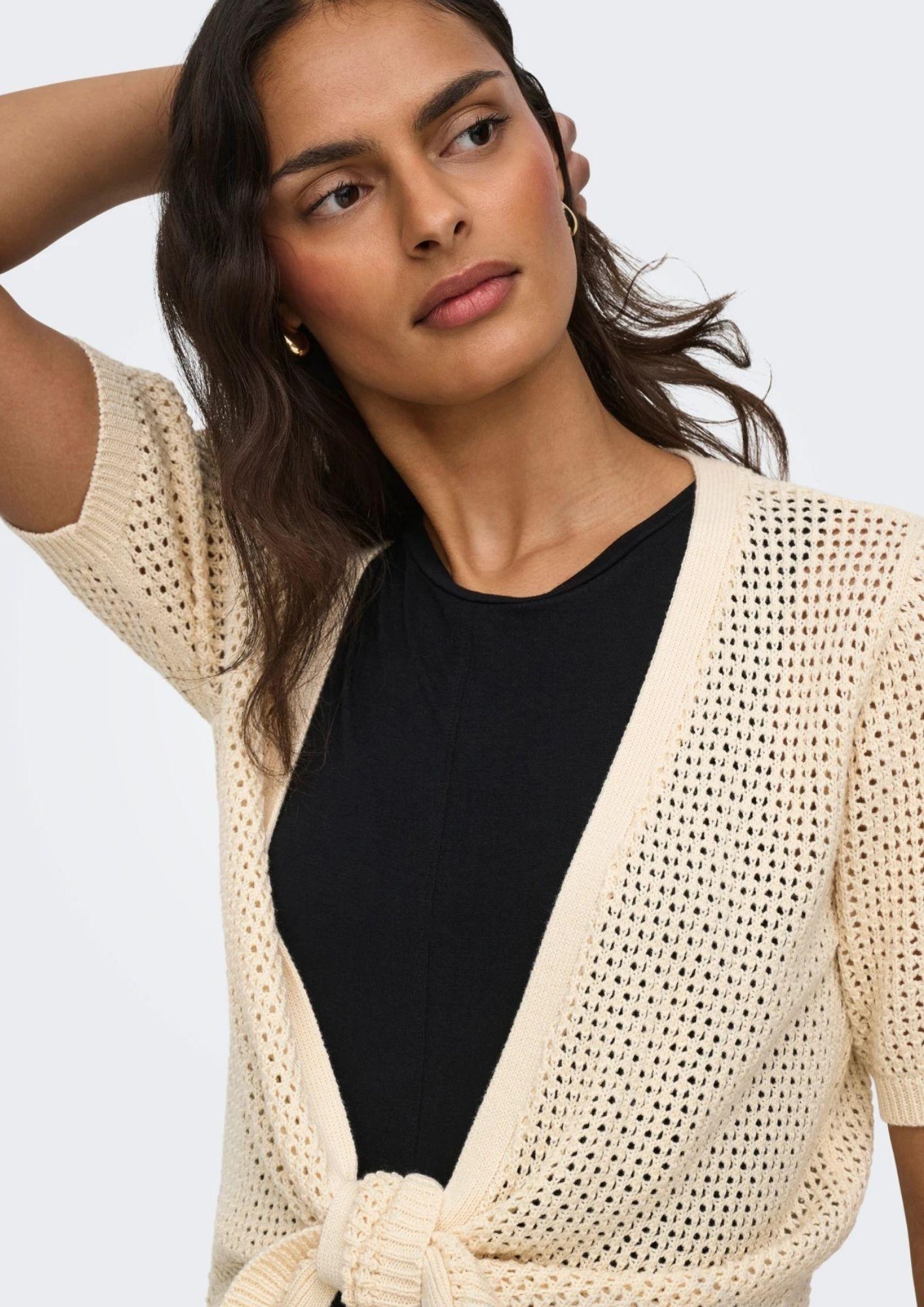 Jacqueline De Yong Cardigan Donna Grigio Betulla<BR/> 15288629 Birch JACQUELINE DE YONG 
