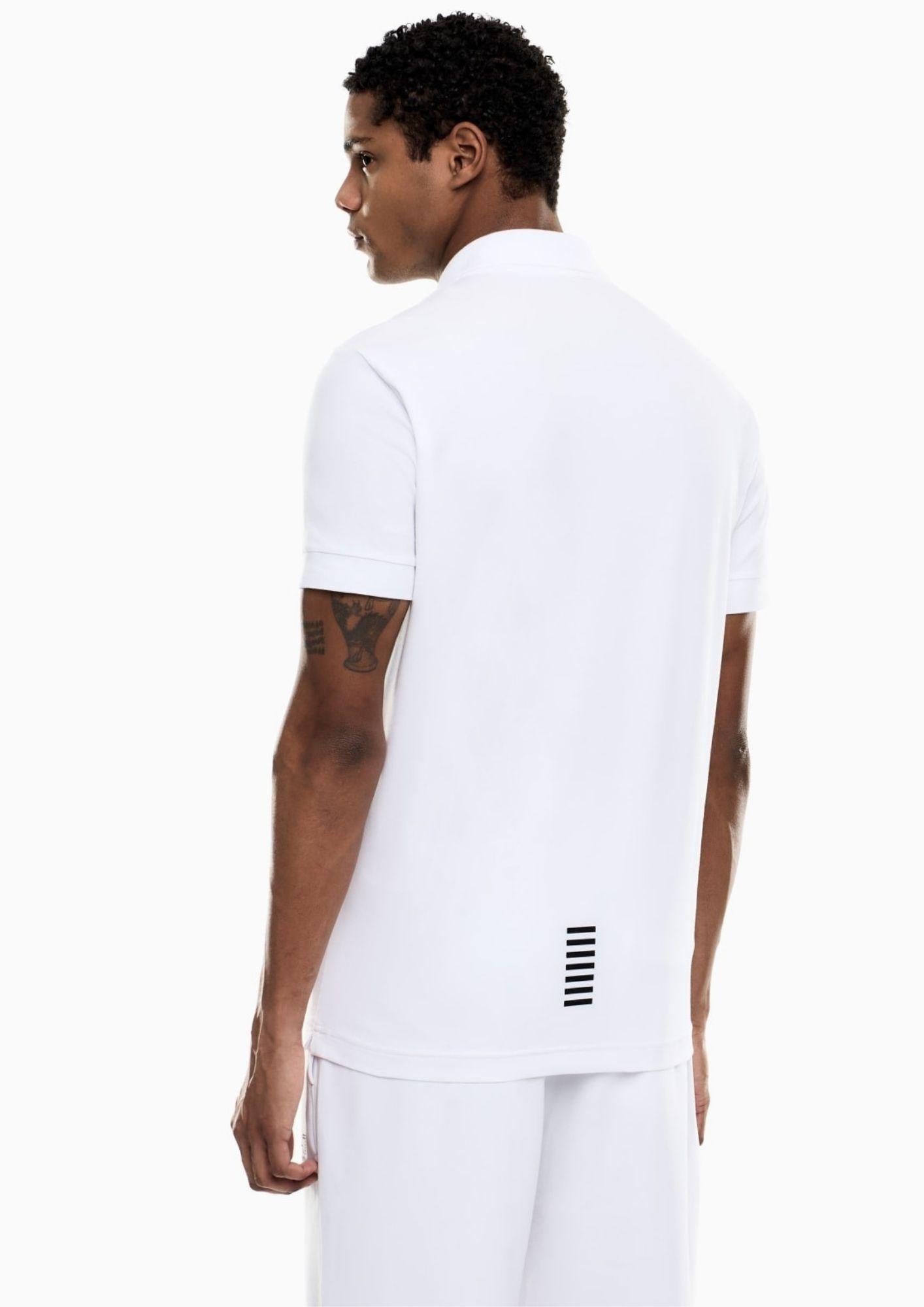 EA7 Emporio Armani Polo Uomo Bianca 8NPF14 PJVQZ 1100 EA7 EMPORIO ARMANI 