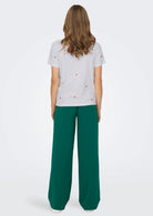 Only T-Shirt Donna Ketty Bianca con Cuori 15288473 Bright White Heart ONLY 