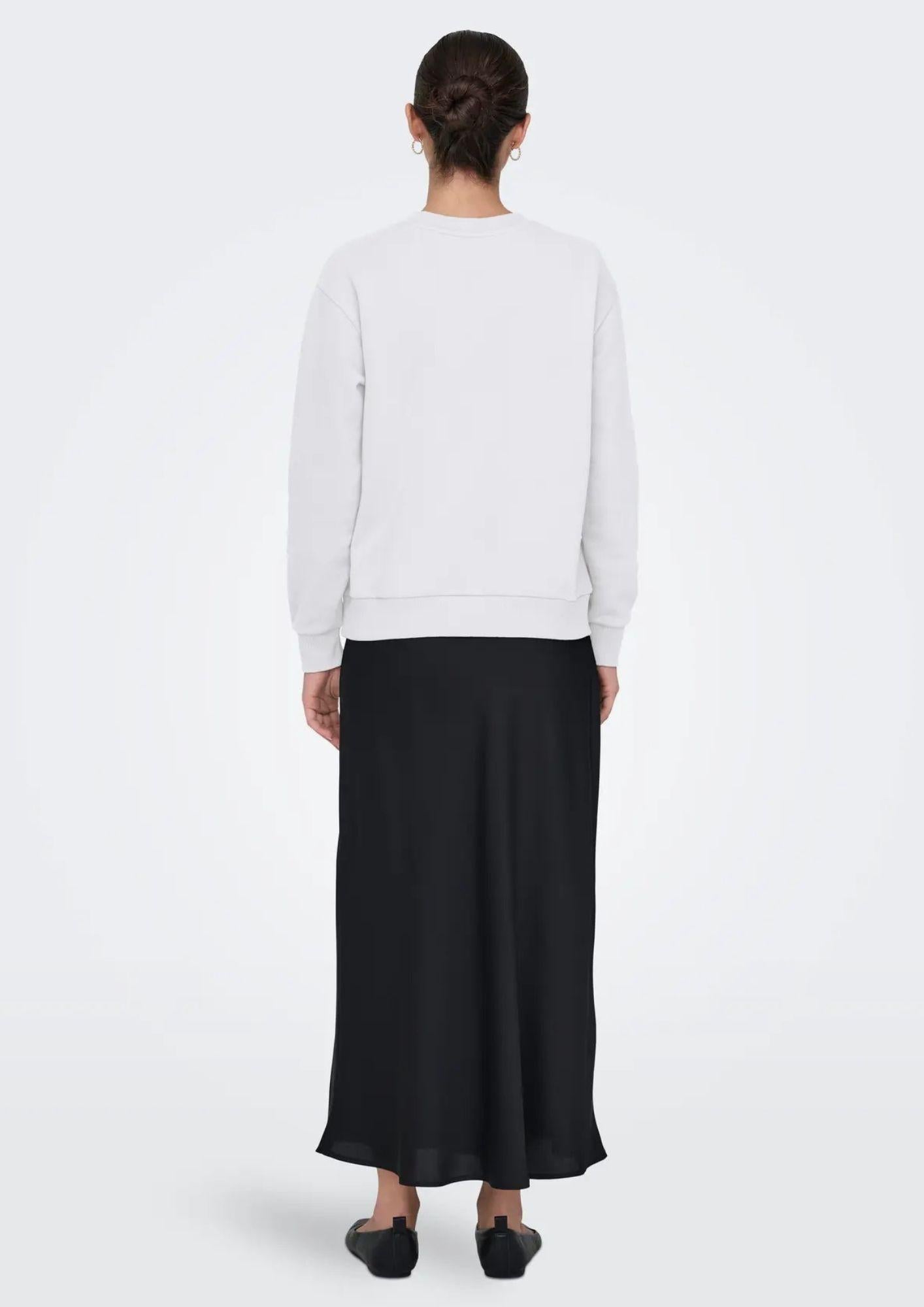 Jaqueline De Yong Felpa Donna Paris Bianca 15221015 Cloud Dancer BLACK TOWER JACQUELINE DE YONG 