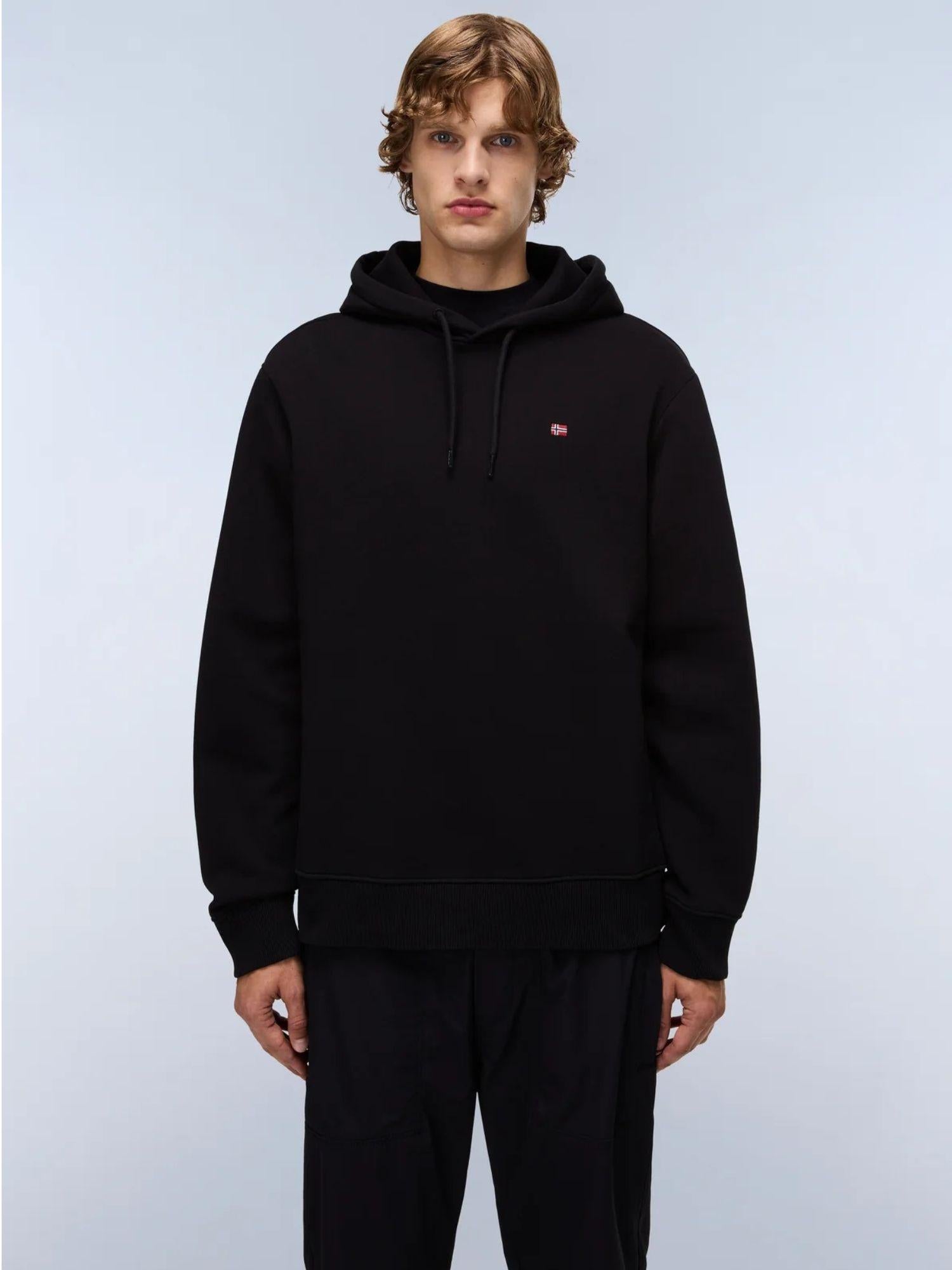 Napapijri Felpa con Cappuccio Balis Uomo Nero NP0A4FQV 041 NAPAPIJRI 