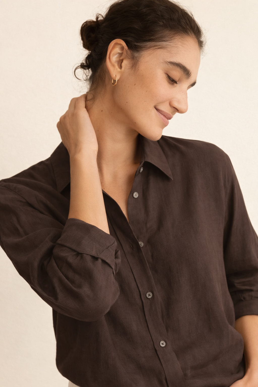 Emme Marella Camicia Donna Emigirello Marrone 2615111122200 005 EMME MARELLA 