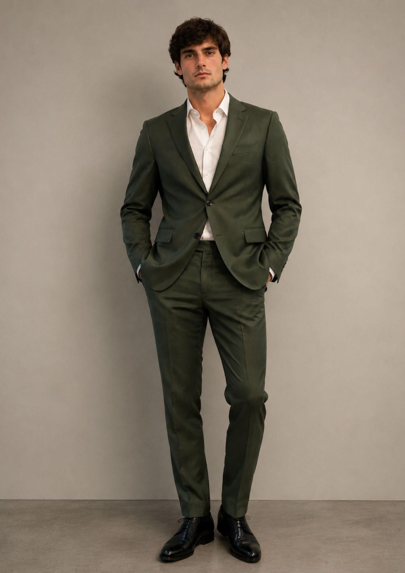Sergio Cipriani Abito Uomo Grisaglia Verde GT-10132 VERDE718 SERGIO CIPRIANI 