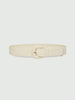 Adelchi White Women's High Raffia Belt