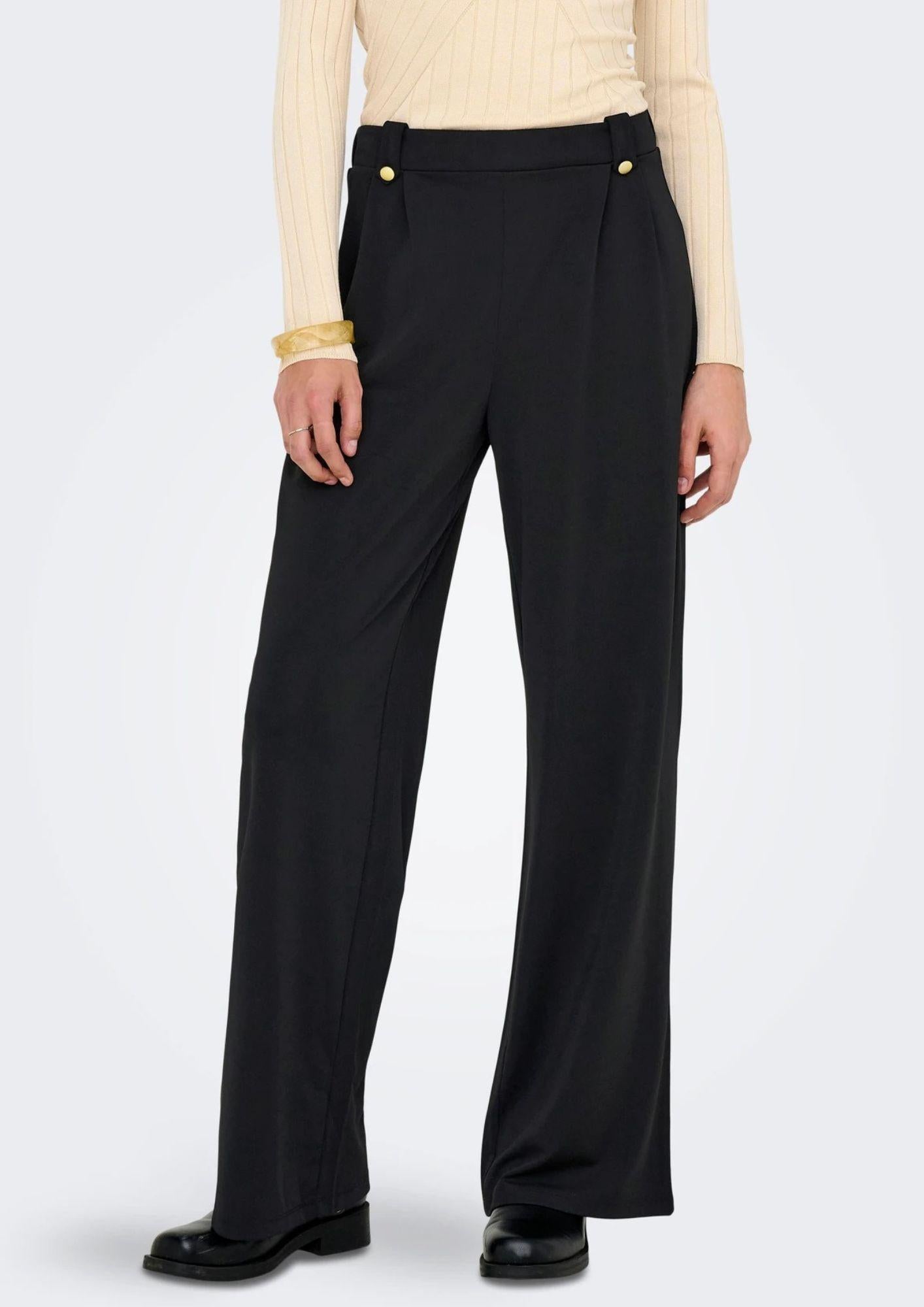 Jacqueline De Yong Pantalone Donna Nero 15352549 Black JACQUELINE DE YONG 