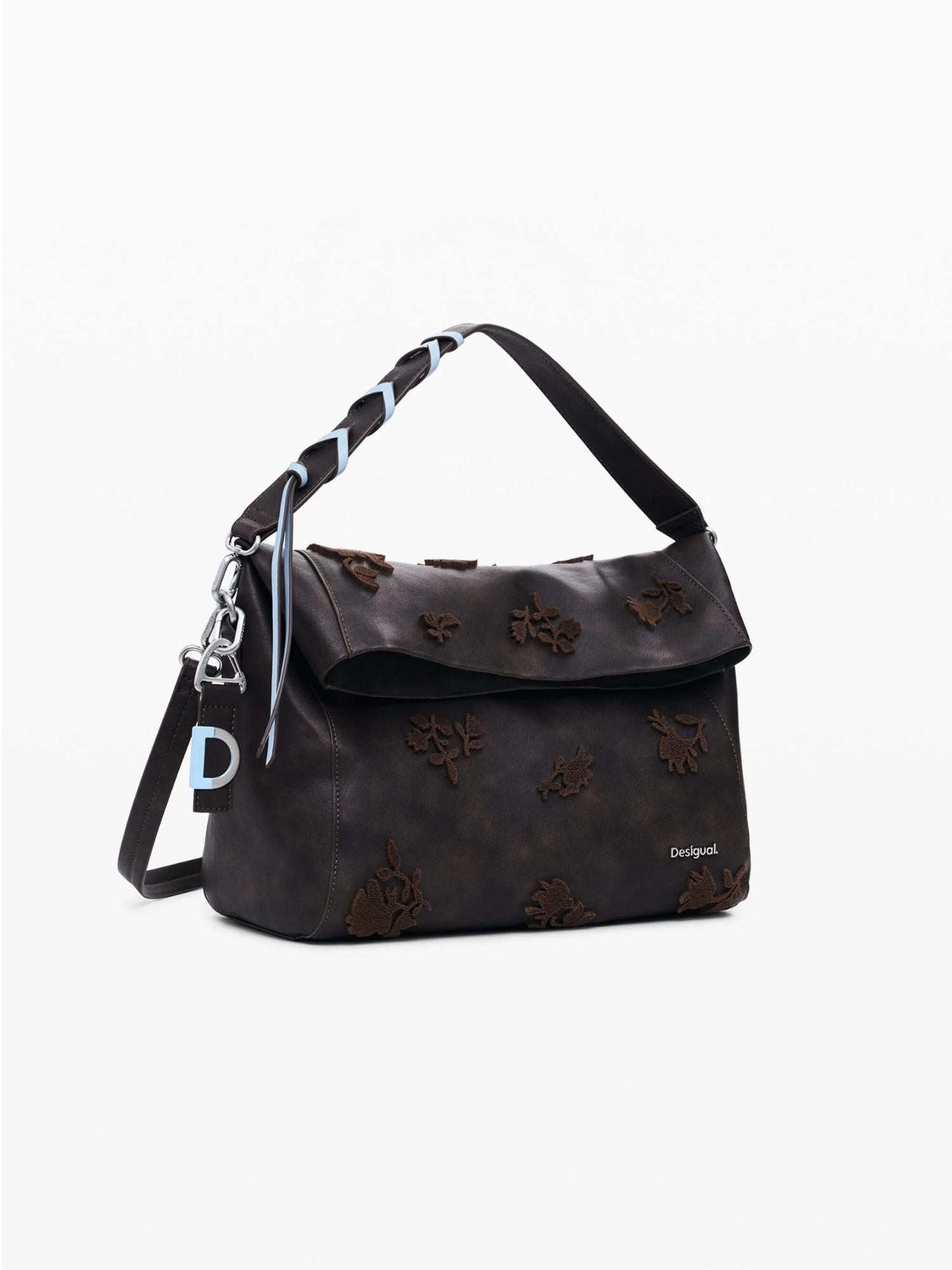 Desigual Borsa convertibile con dettagli folcloristici Donna Marrone 25WAXPBA 6009 DESIGUAL 
