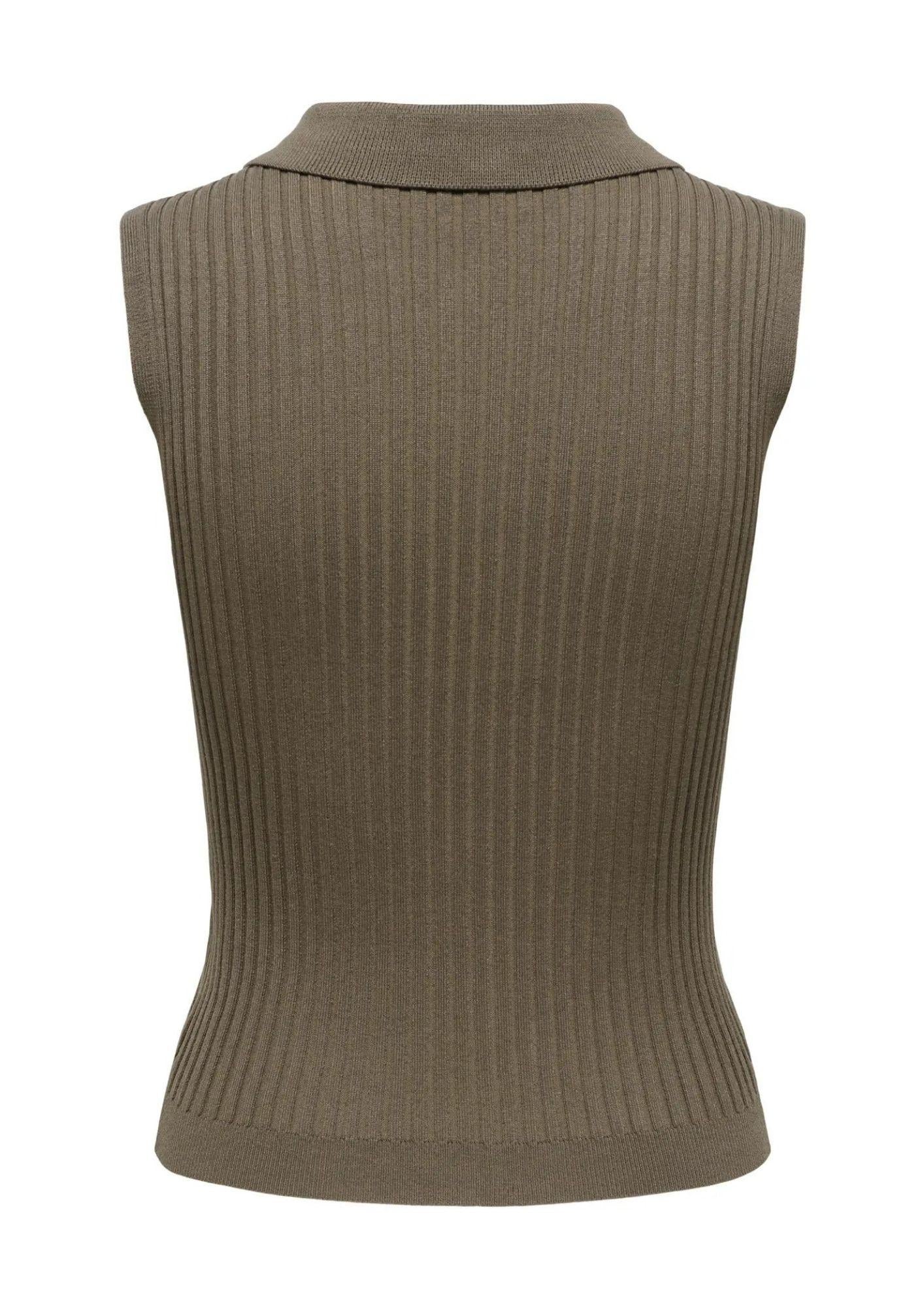 Only Cardigan Donna Marrone 15364749 Canteen Silver Zip ONLY 