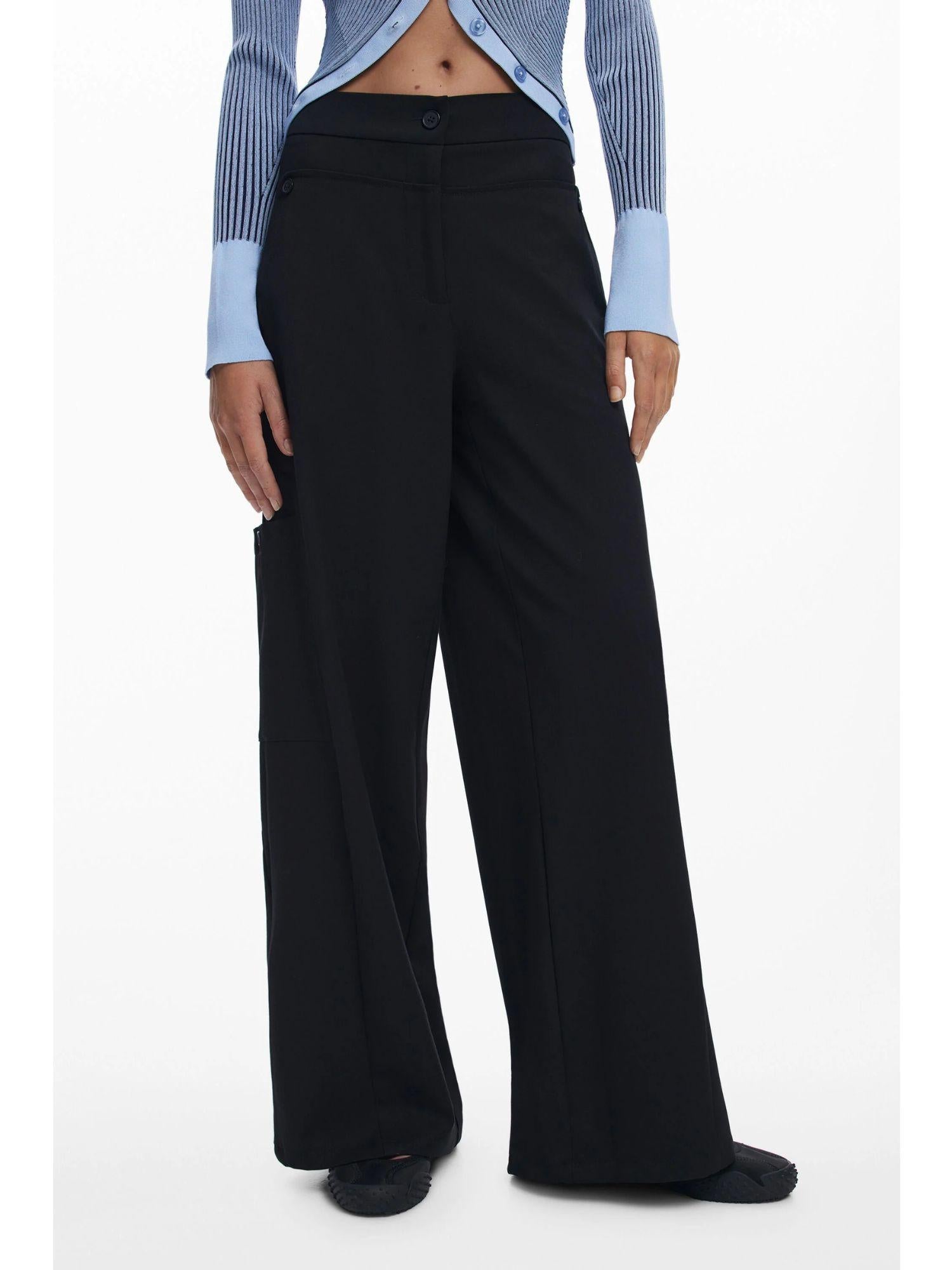 Desigual Pantaloni sartoriali Balloon Donna Nero 25WWPW06 2000 DESIGUAL 