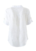 Yes Zee Camicia Donna Misto Lino Bianca C231 YZ00 0101 YES ZEE 