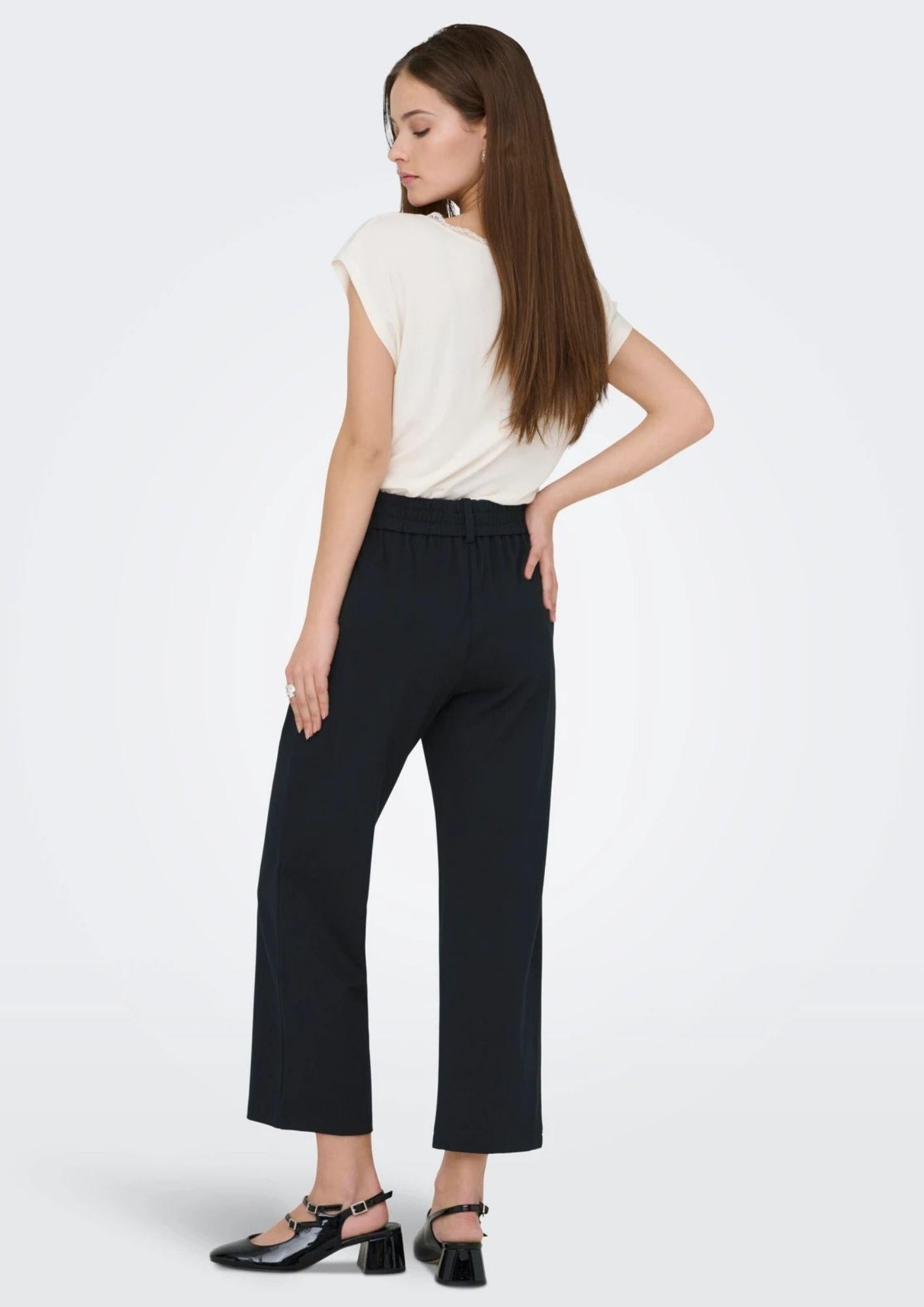 Only Pantalone Donna Poptrash Nero 15365375 Black ONLY 