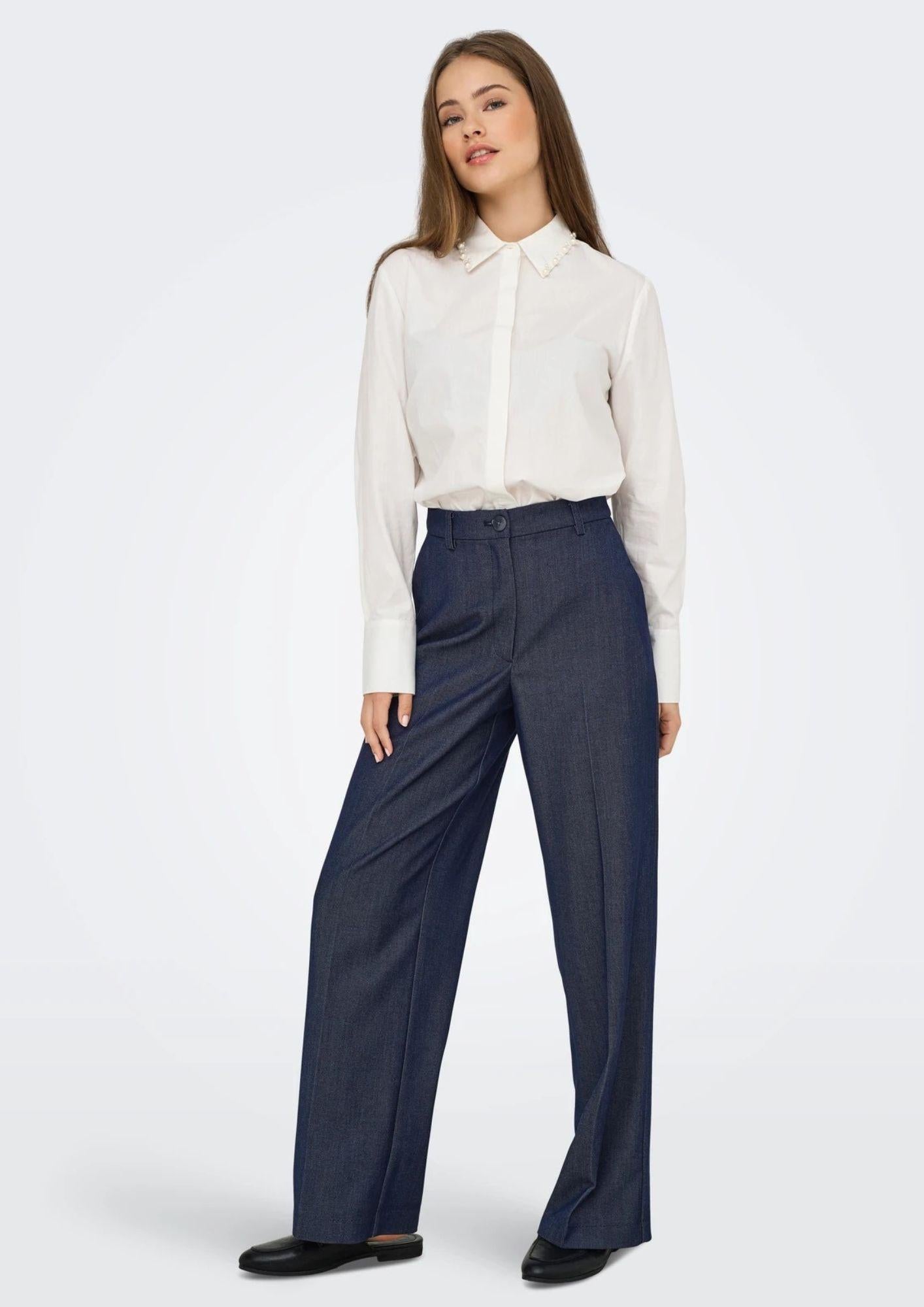 Jacqueline De Yong Pantalone Donna Anthony Blu Denim 15358635 Dark Blue Denim JACQUELINE DE YONG 