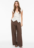 Vila Pantalone Donna Winnie Marrone 14113965 Slate Black VILA 