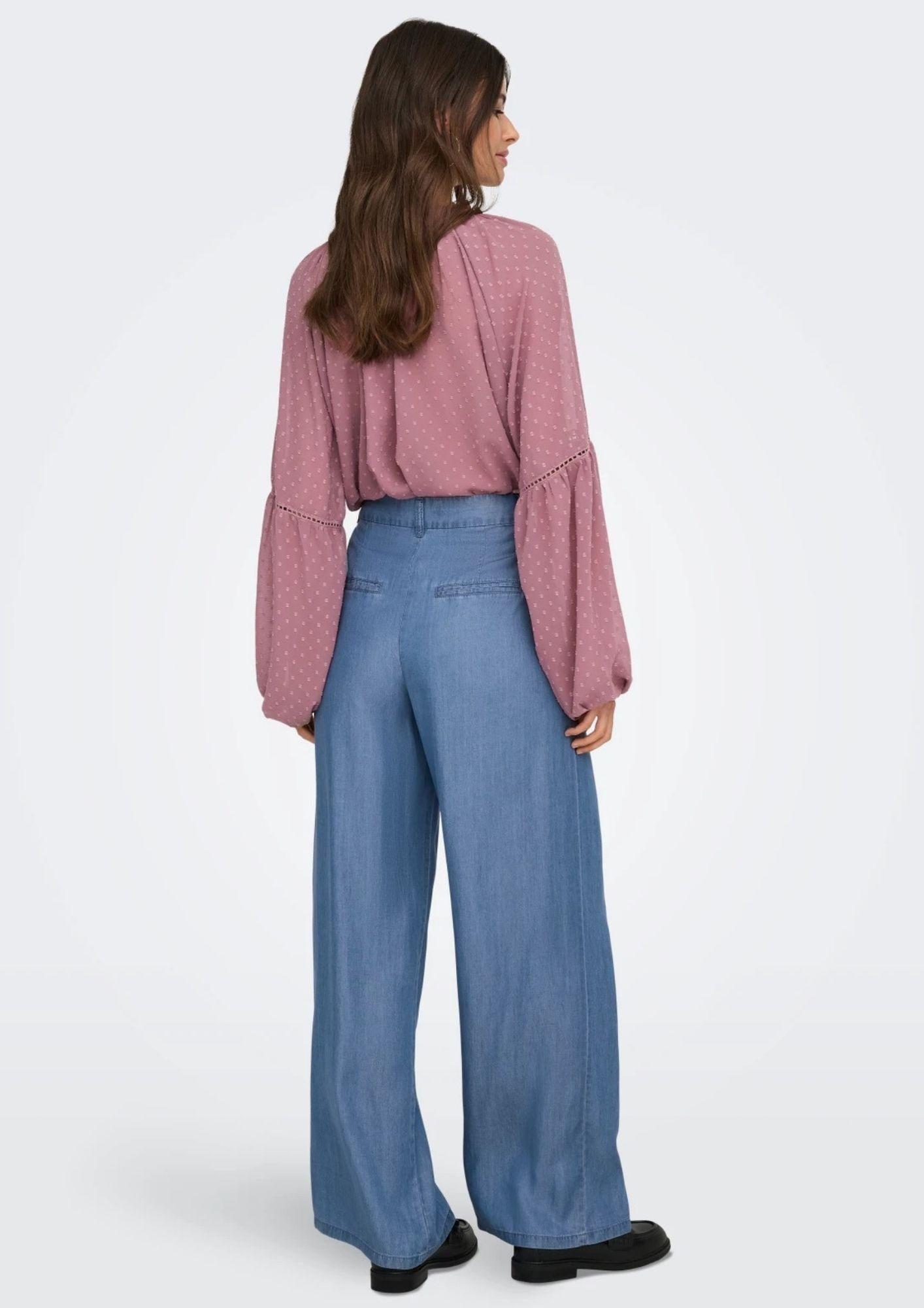 Jacqueline De Yong Pantalone Donna Jasper Blu Medio Denim 15283508 Medium Blue Denim JACQUELINE DE YONG 