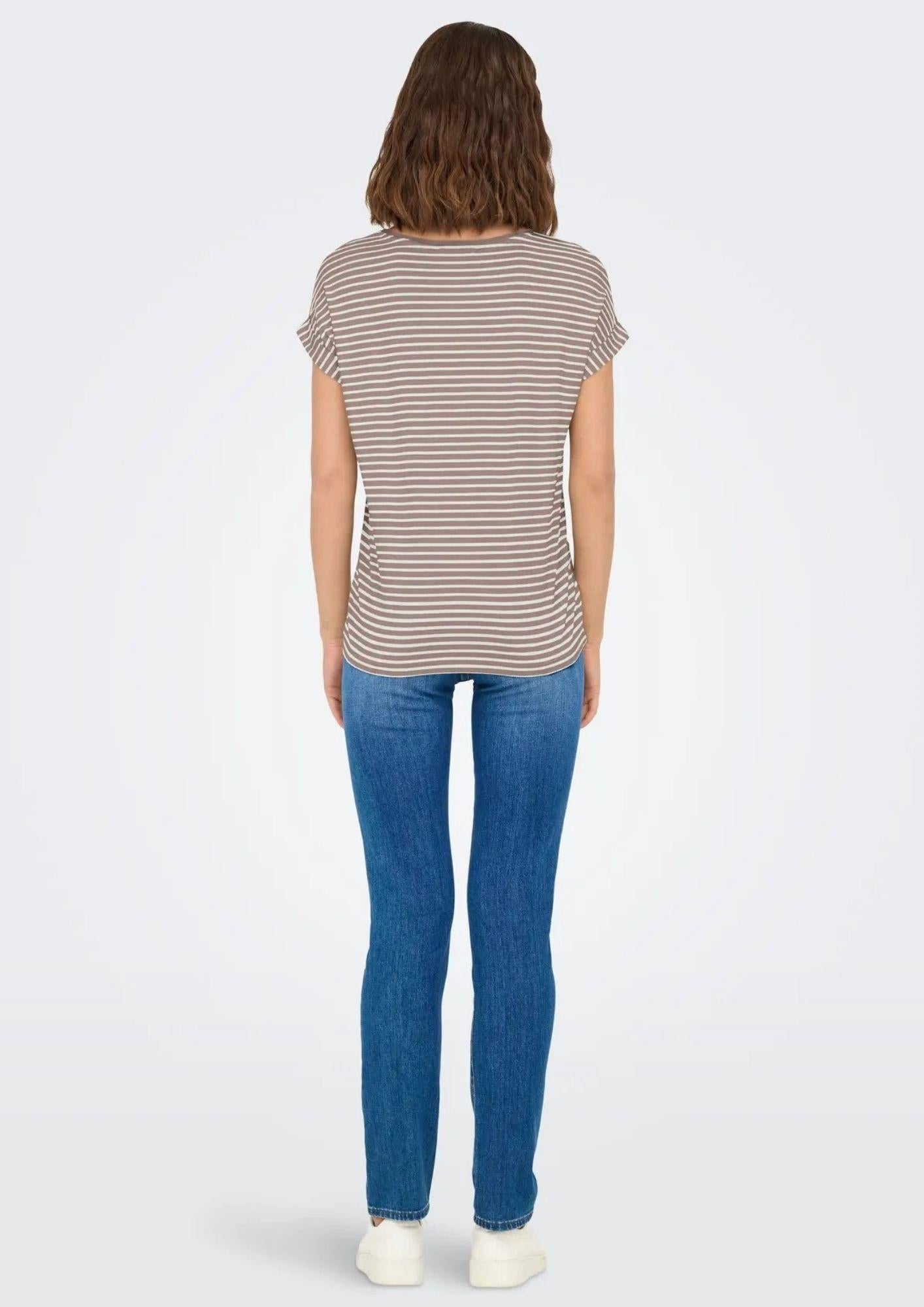 Only T-Shirt Donna Monster Bianca e Grigia 15206243 Etherea ONLY 