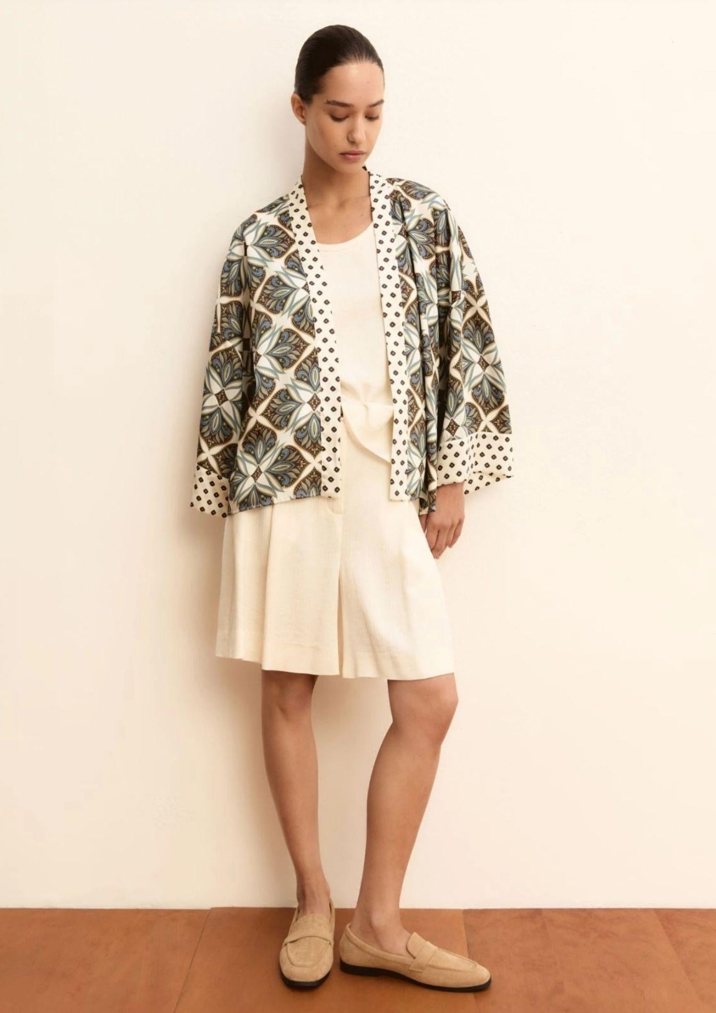 Emme Marella Blusa Donna Emmatollo Bianco Lana Fantasia 2615191041200 012 EMME MARELLA 