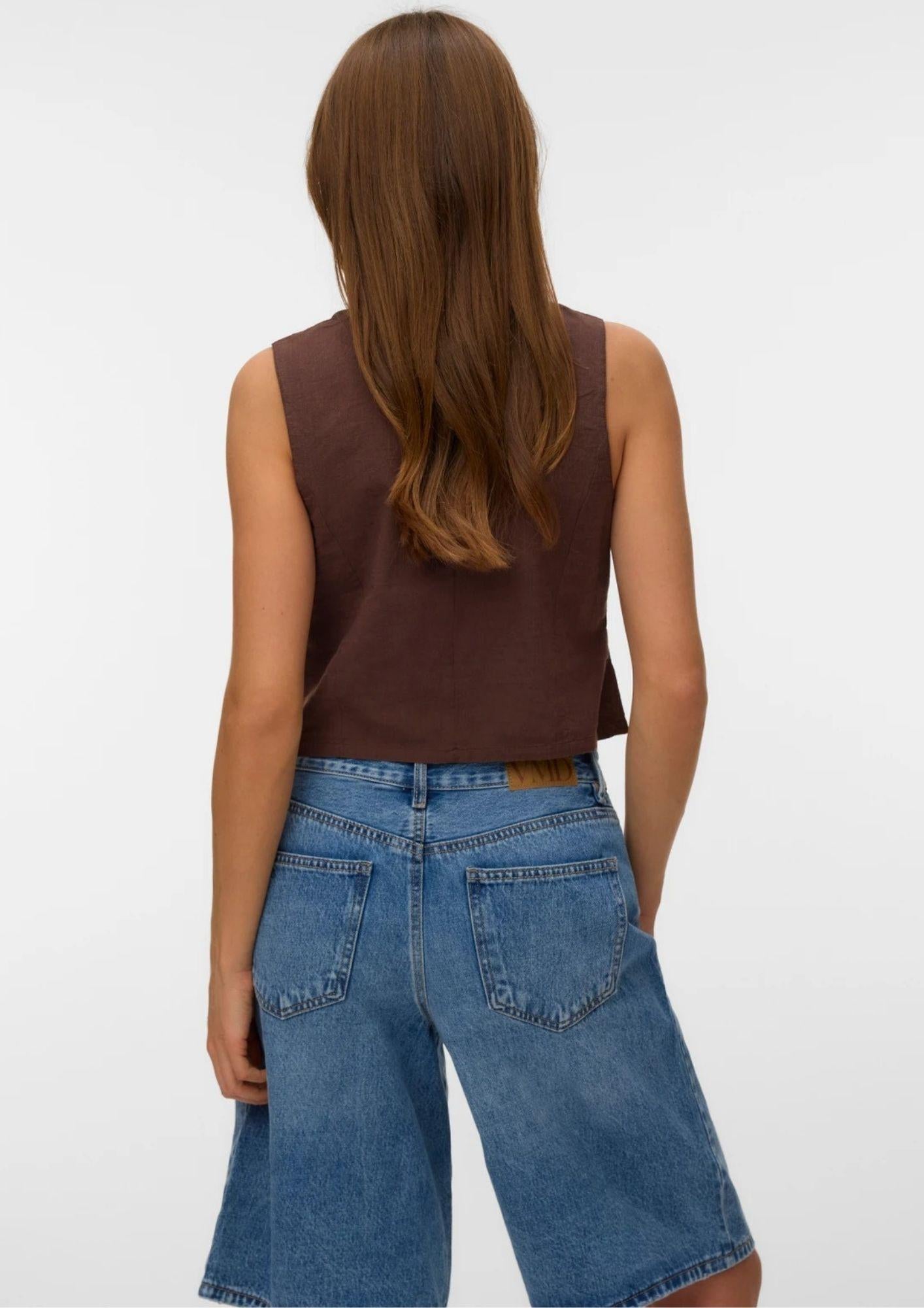 Vero Moda Top Donna Caia Marrone 10333795 Chocolate Martini VERO MODA 