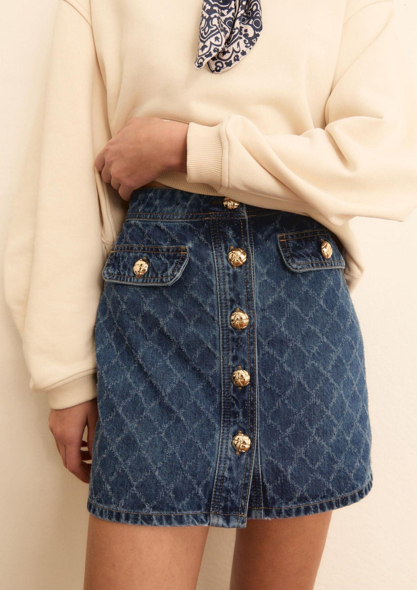 Emme Marella Gonna Donna Emiriviera Blu Denim 2615101014200 001 EMME MARELLA 