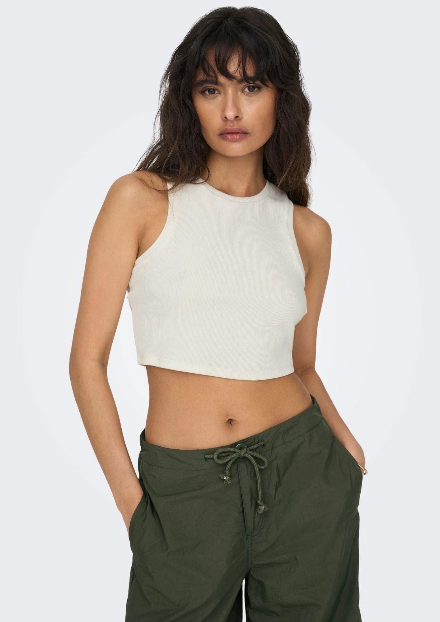 Only Top Donna Vilma Bianco 15282771 Cloud Dancer ONLY 