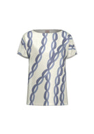 Emme Marella Camicia Donna Emmsansa Bianco Burro e Azzurro 2615111071200 006 EMME MARELLA 
