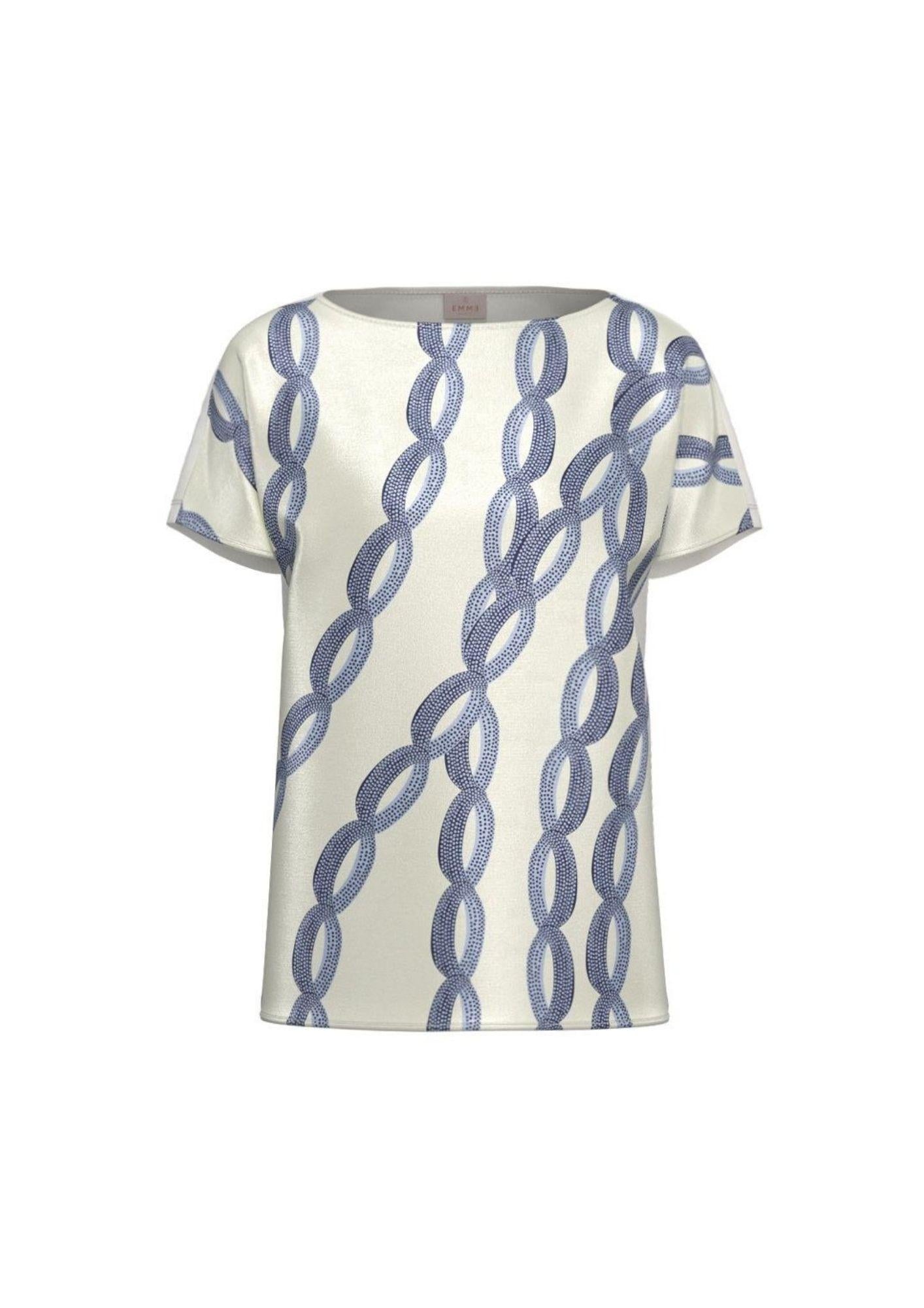 Emme Marella Camicia Donna Emmsansa Bianco Burro e Azzurro 2615111071200 006 EMME MARELLA 