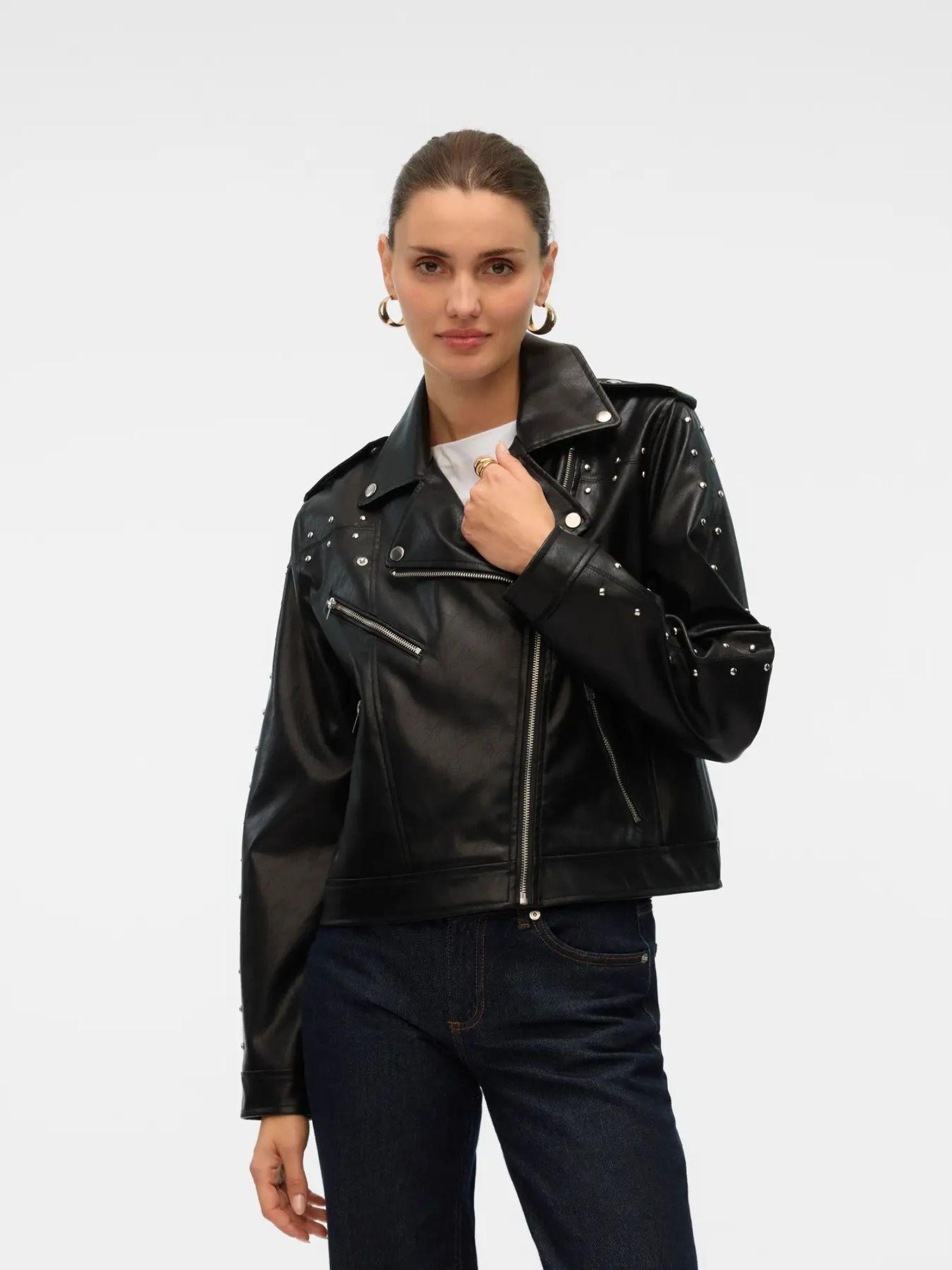 Vero Moda VMRAMON Giacca biker Donna Nero 10336119 Black VERO MODA 