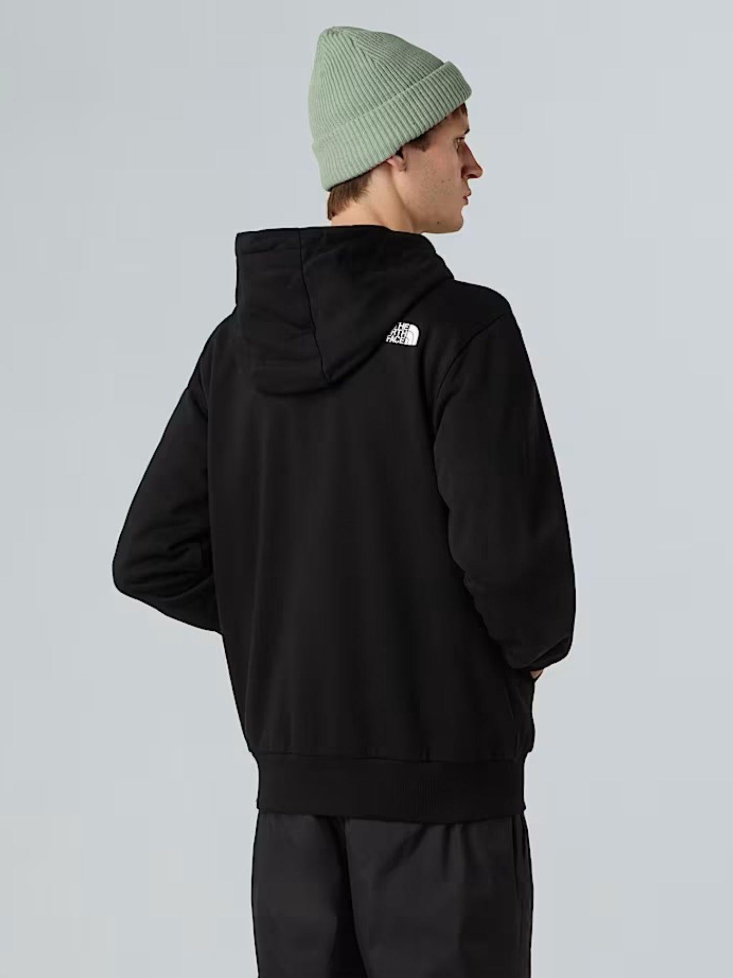 The North Face Felpa Uomo Simple Dome Con Cappuccio e Cerniera Integrale Nero NF0A89FD JK3 THE NORTH FACE 