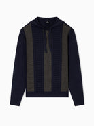 Armani Exchange Maglione Uomo con cappuccio a blocchi Chocolate Melange Deep Navy XM001337 AF19385 M6132 ARMANI EXCHANGE 