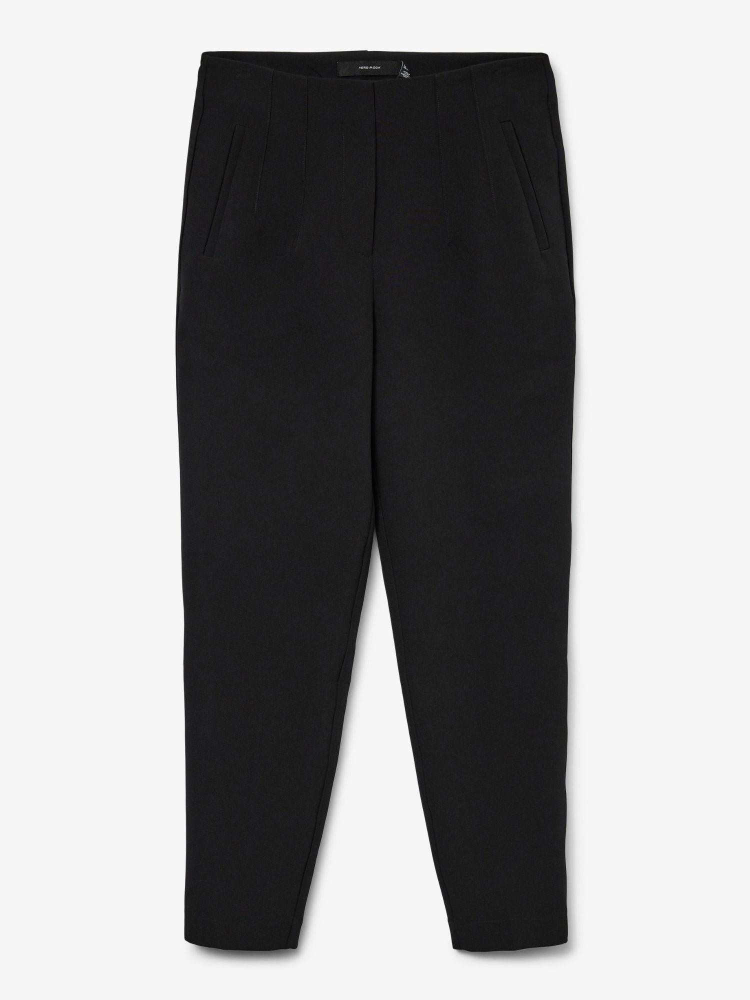 Vero Moda Pantaloni Donna Lina A Vita Alta Nero 10309140 BLACK VERO MODA 