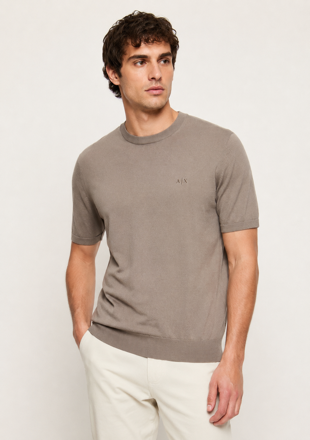 Armani Exchange Maglia Uomo Beige 8NZM5C ZM3JZ U6107 ARMANI EXCHANGE 