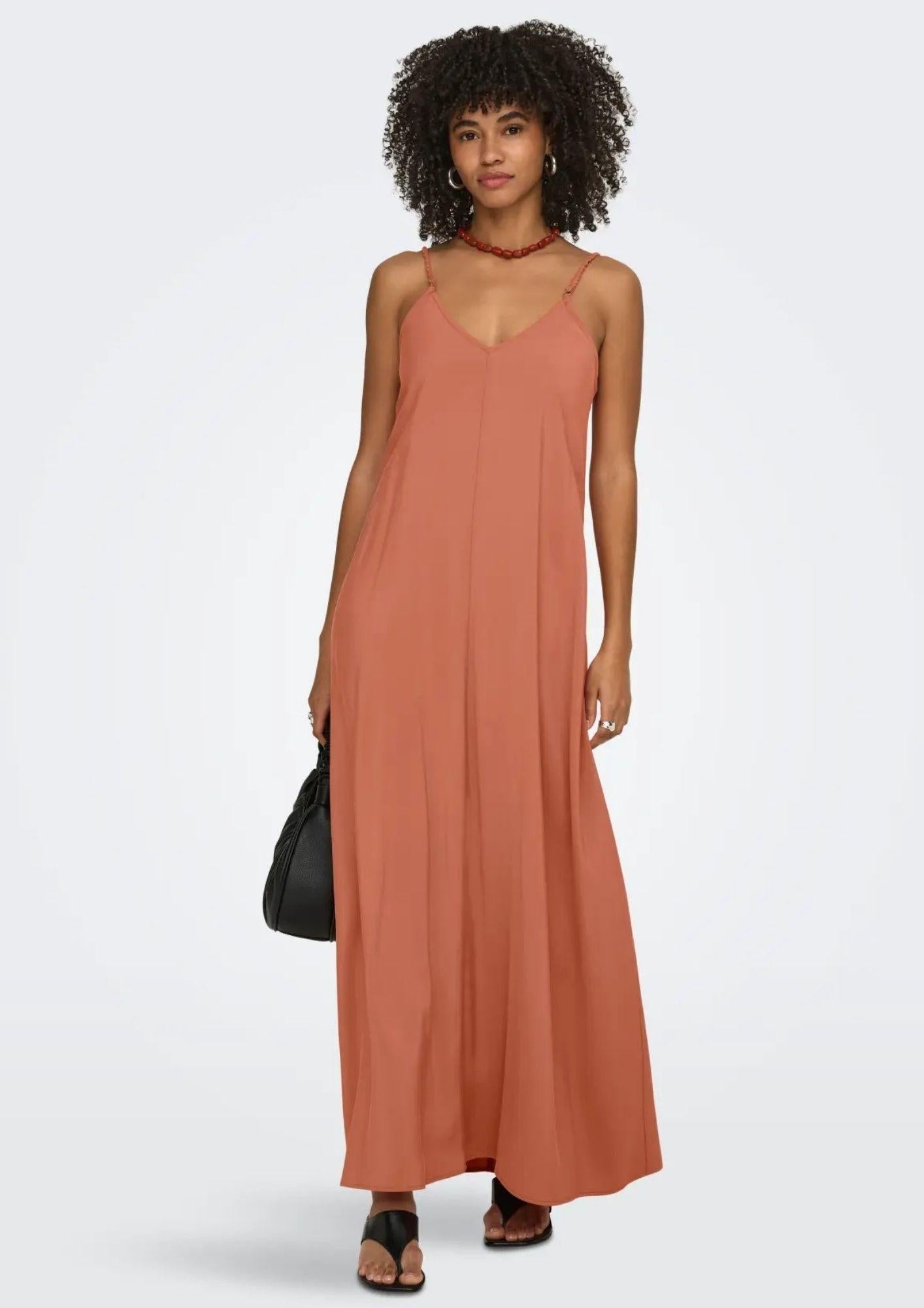 Only Vestito Donna Madeli Arancio 15371094 Aragon ONLY 