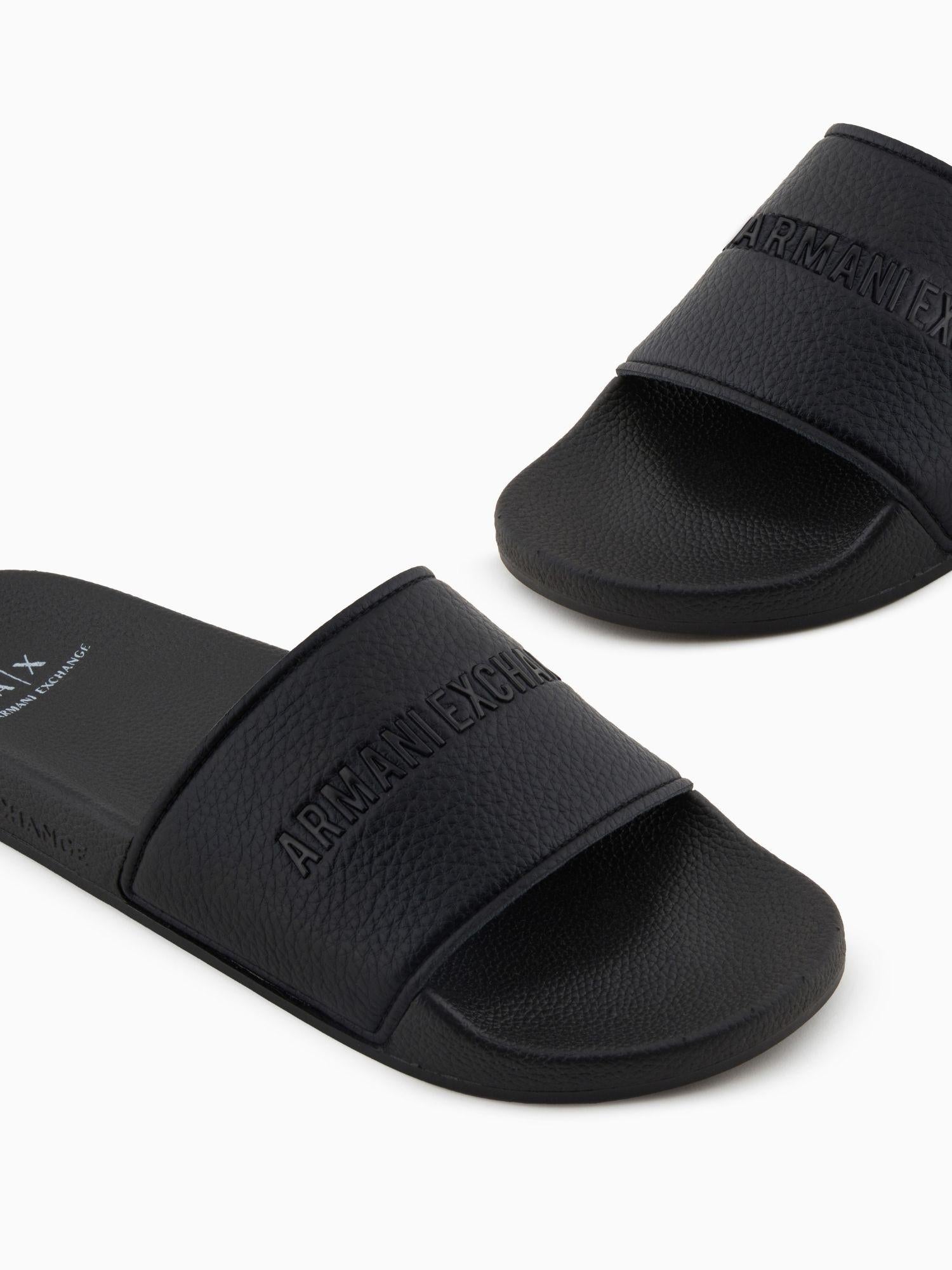 Armani Exchange Ciabatte Uomo Nere slides con logo XM002887 AF22832 UC001 ARMANI EXCHANGE 