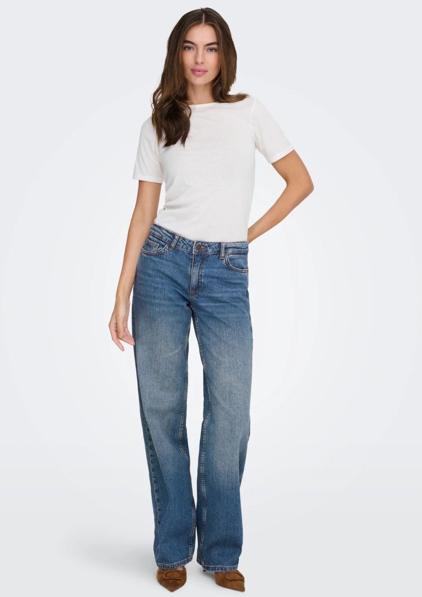 Jacqueline De Yong Jeans Donna Katie Blu Denim Medio 15366858 Medium Blue Denim JACQUELINE DE YONG 
