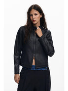 Desigual Giacca effetto pelle combinata Donna Nero 25WWEW43 2000 DESIGUAL 