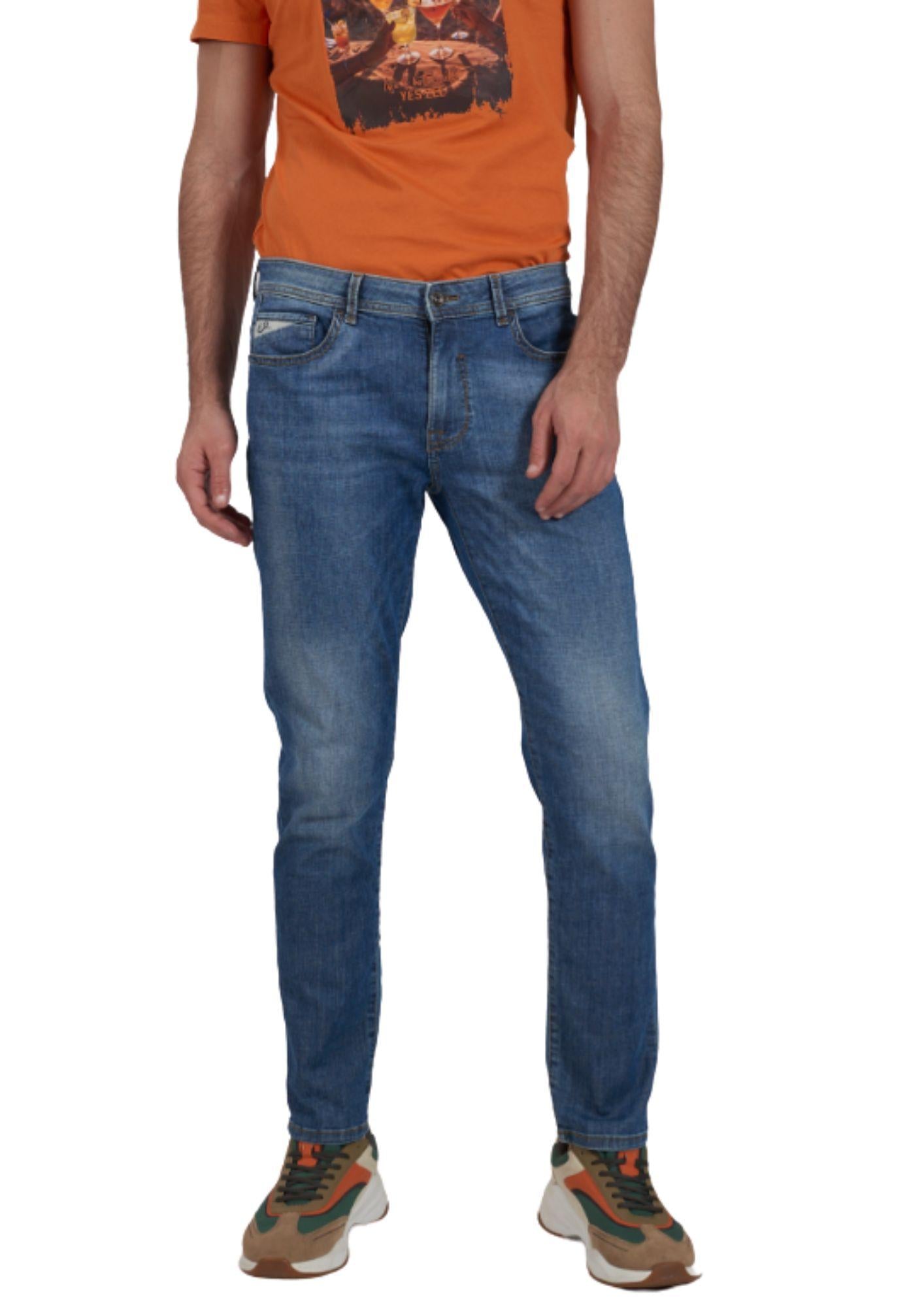 Yes Zee Jeans Uomo Blu Denim Medio P601 F906 J711 YES ZEE 