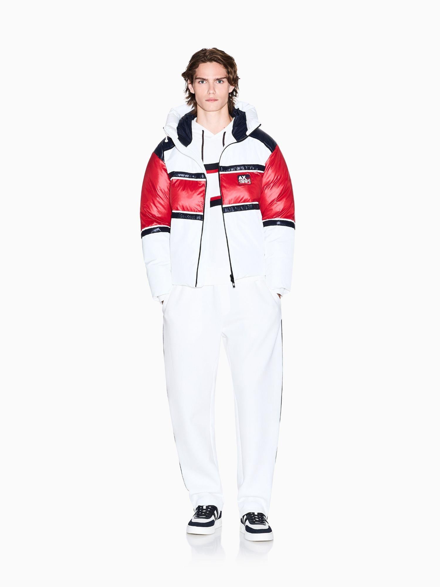 Armani Exchange Giubbotto con bande a contrasto Uomo Bianco XM001495 AF16649 M0055 ARMANI EXCHANGE 