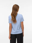 Vero Moda T-Shirt Donna Brunnera Blue Vmpaulina 10316991 BRUNNERA BLUE VERO MODA 