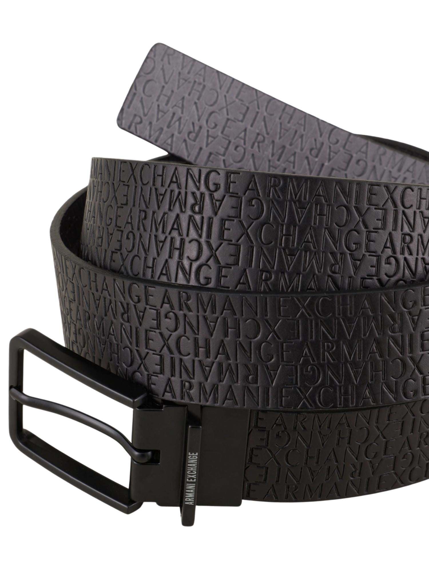 Armani Exchange Cintura Uomo Logo All-Over Reversibile Nero 951325 2F800 05021 ARMANI EXCHANGE 