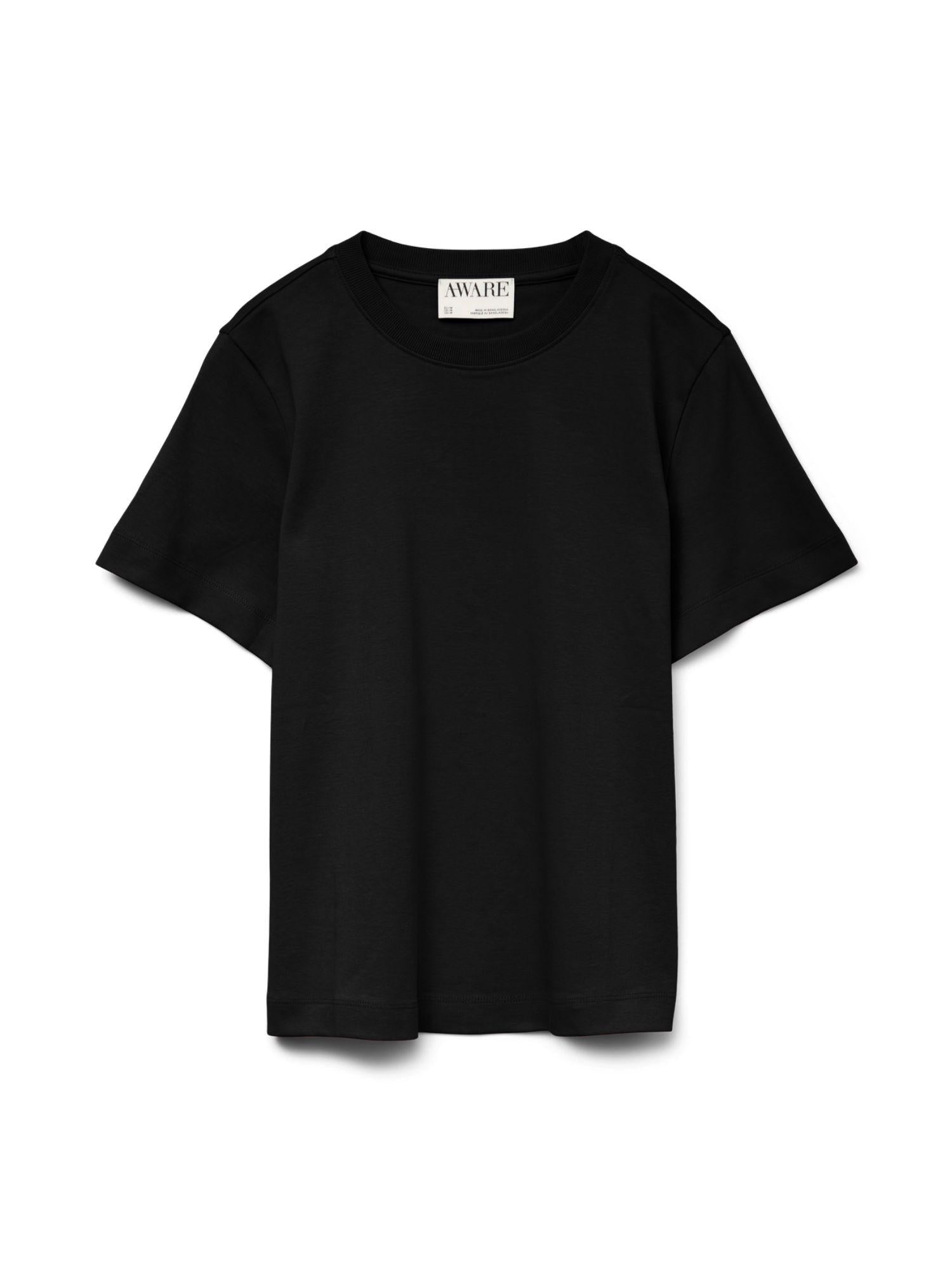 Aware T-Shirt Donna Nero Awnaima 10294544 Black VERO MODA 