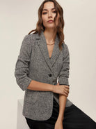 Emme Marella Giacca femminile in stuoia Dear Donna Nero bianco 2525046061200 001 EMME MARELLA 